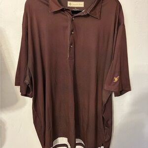 Donald Ross Men's Classic Brown Polo Shirt